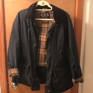 Navy Womens Barbour Jacket - Beadnell Waxed Cotton